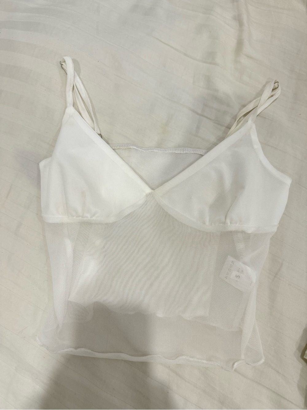 White Mesh Camisole Bralette - Lightweight Women’s Intimate